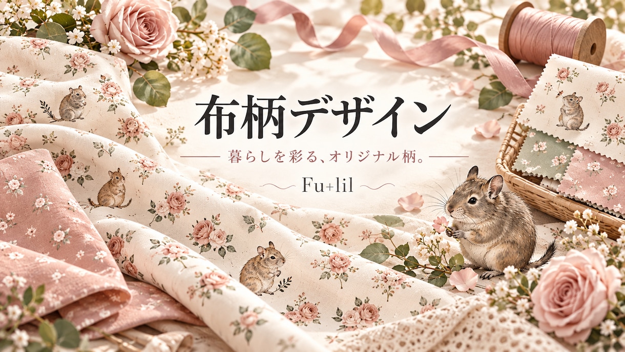 布用のリピート柄をデザインします オリジナルモチーフで繰り返し使える柄を制作 イメージ1