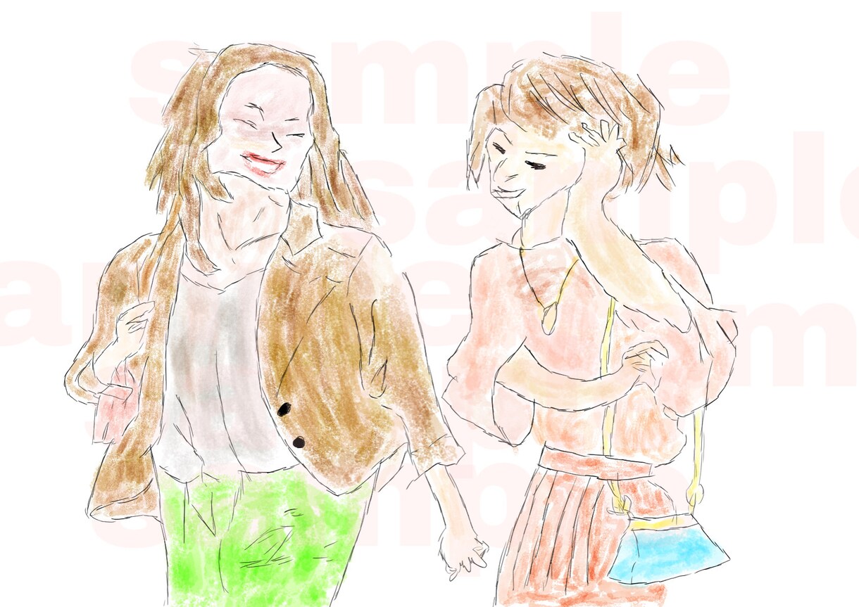 幅広い世代の方々に絵を届けます イケメン、美女、ロングの女性、ショートの女性等 イメージ4