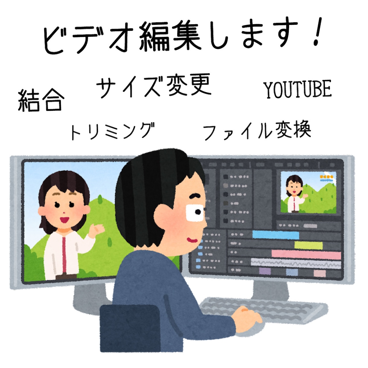 動画のちょっとした編集作業をします 撮影動画の切り出し、傾き補正、色味調整など イメージ1