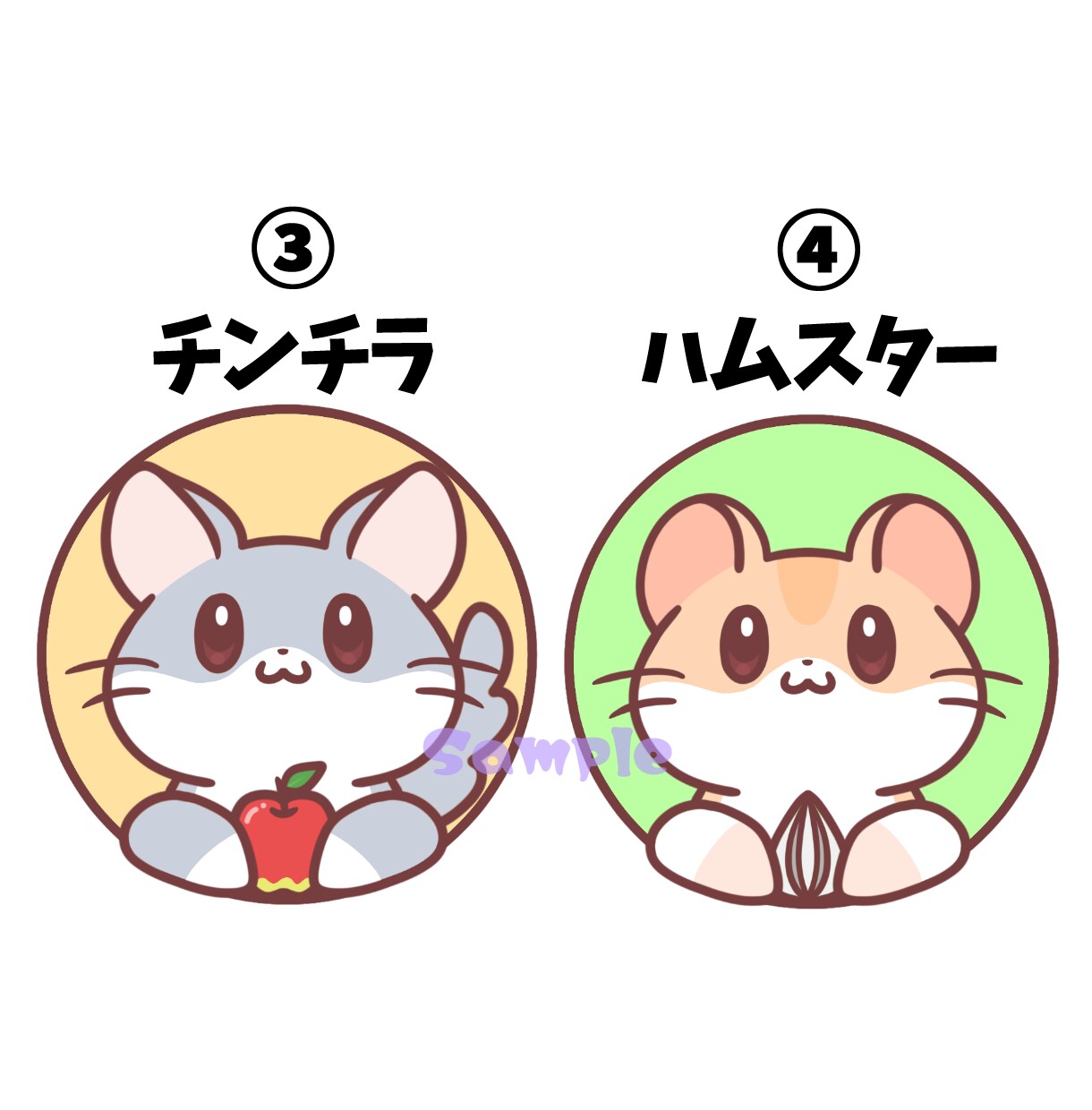 選べる♪ちょこっと飛び出す動物アイコン提供します SNSやブログなどに使える！ゆるかわ癒しの動物アイコン！ イメージ3
