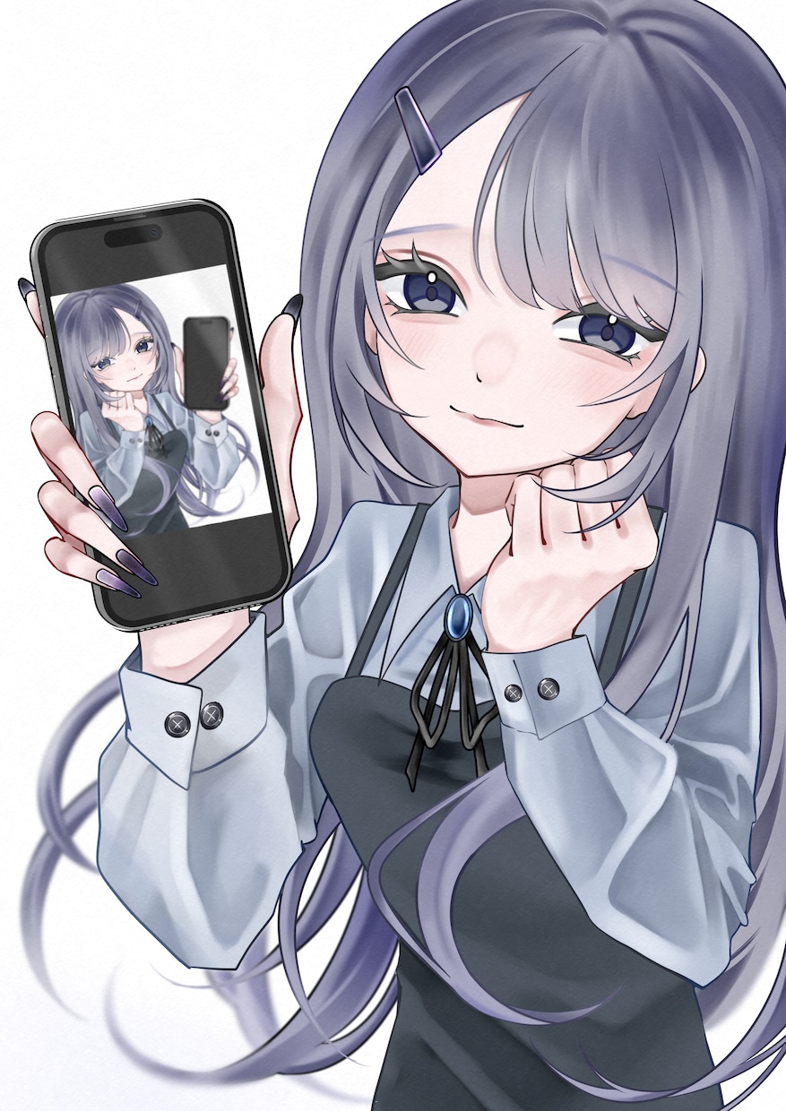 商用可/アイコン・一枚絵など作成します 寒色系のカワイイ女の子を描きます！ イメージ4