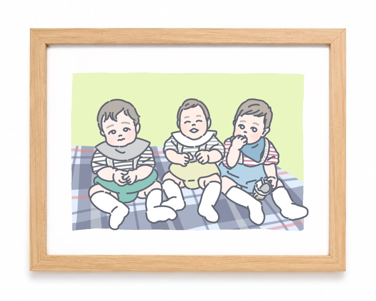シンプルでおしゃれな似顔絵イラストをお描きします インテリアに馴染むイラストを高画質データでお届けします イメージ6
