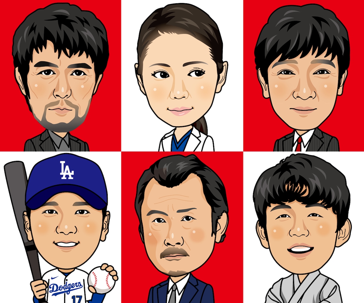 団体様割引有り★好印象の似顔絵描きます 1名様〜OK!名刺やSNSアイコン等に最適です イメージ2