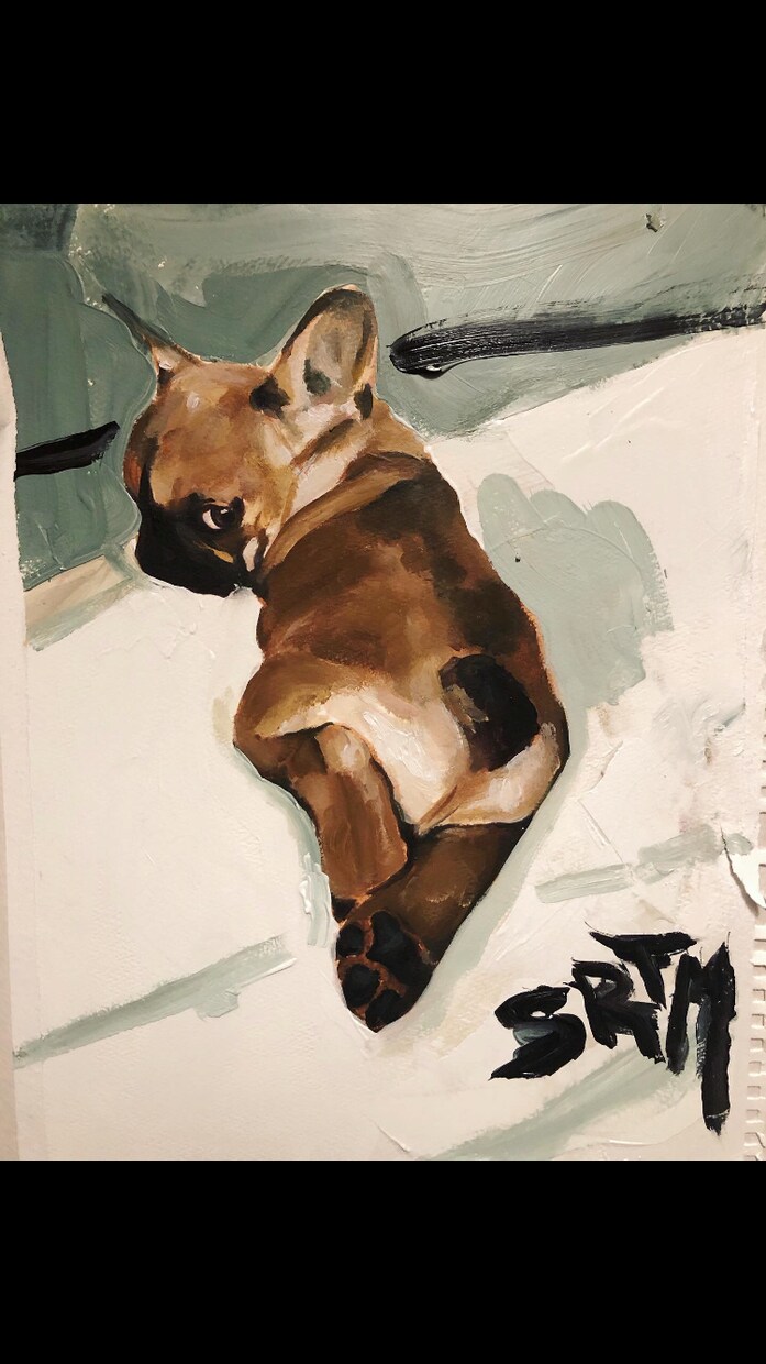 多摩美卒のプロの画家がペットの肖像画をお描きします 額装した状態でお届け！油絵の手描きで一点ものをお作りします イメージ3