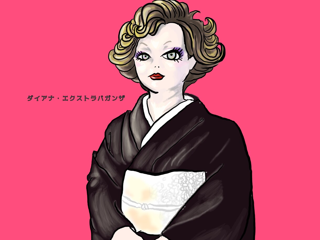 シックな似顔絵作成します 上品ながらもインパクトのある、大人っぽい似顔絵が欲しい方へ イメージ3