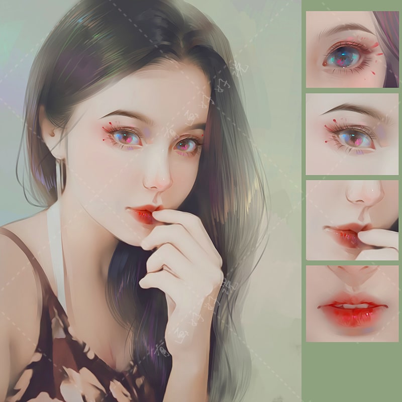 美化する似顔絵を描き。美人美男化します 写真があれば手書き風に描き直す。彼氏/彼女に渡すプレゼント イメージ7