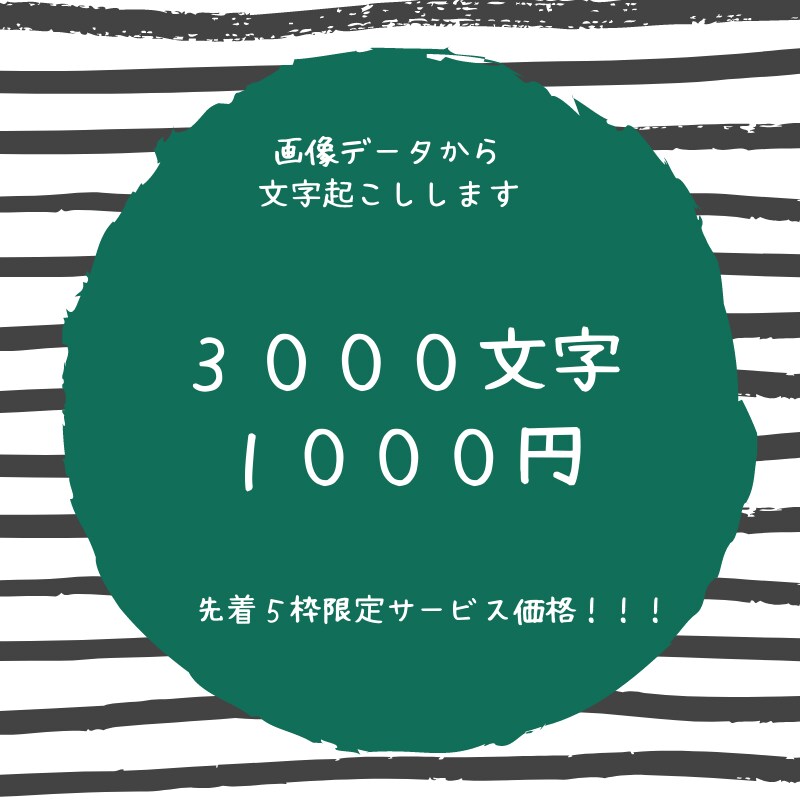 先着5枠の特価　画像データから【文字起こし】します 正確、丁寧に対応させていただきます！ イメージ1