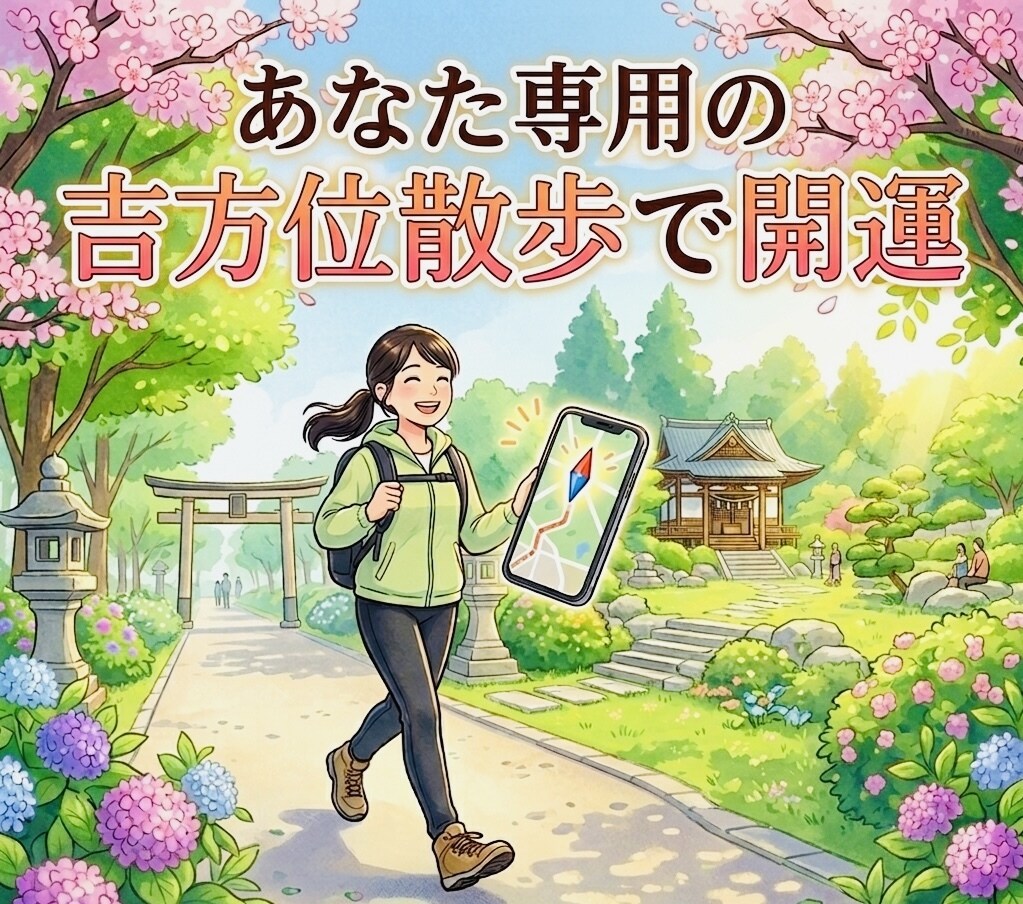 あなた専用 吉方位散歩プラン教えます 1〜2か月分の開運ルート作成します イメージ1
