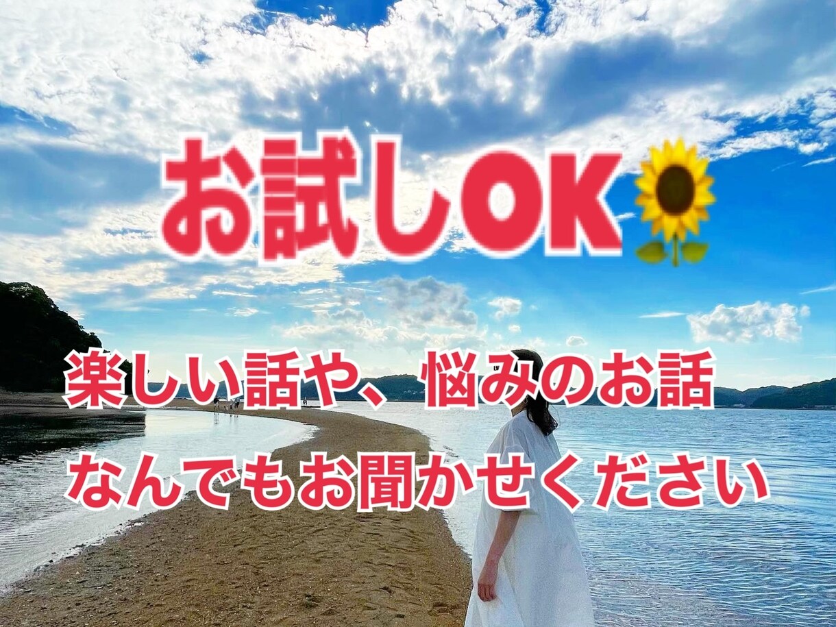 楽しくお話し〜悩み相談までなんでもお話し聞きます なんだか話したい。そんな時にでもどうぞ。⭐︎秘密厳守⭐︎ イメージ1