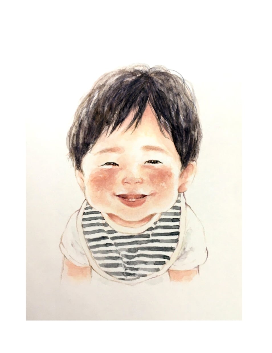 ファーストカット用の似顔絵をお描きします ファーストカットやハーフバースデー、お誕生日の記念に✩ イメージ1