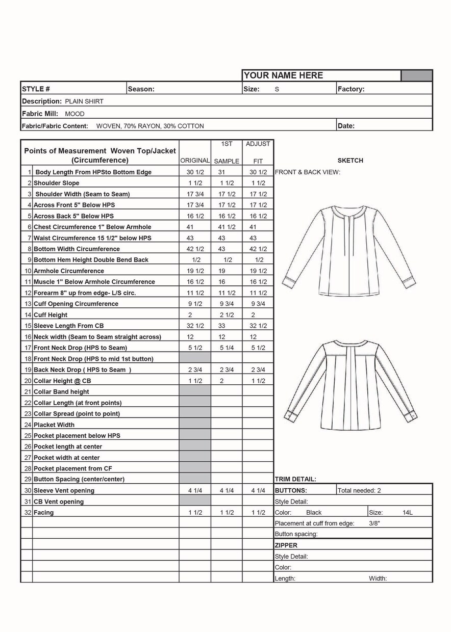 レディース・子供服の縫製仕様書を作成します あなたのデザインを、工場に伝わる「商品仕様」に。 イメージ5