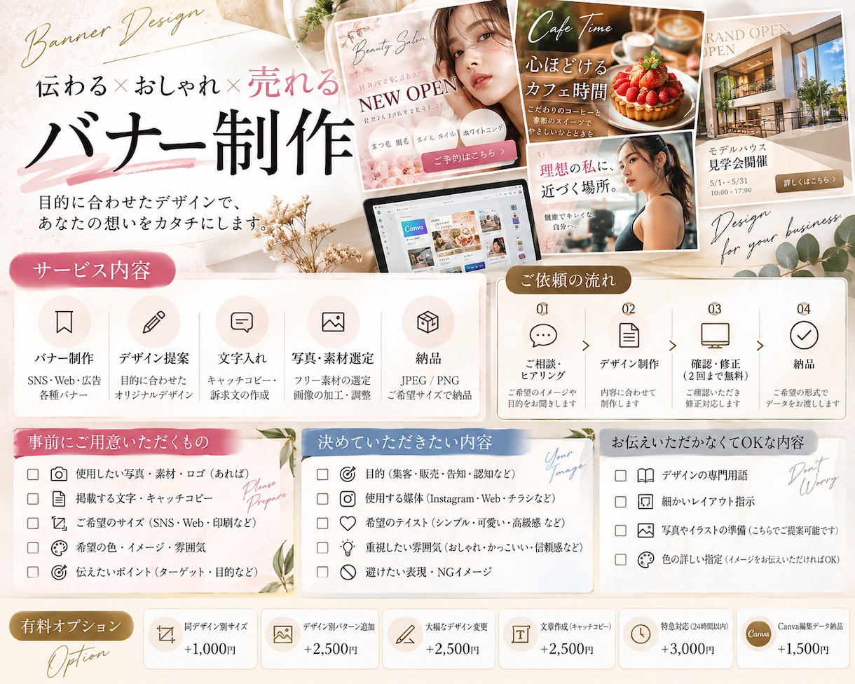 目を惹く高品質なバナー・ヘッダーを制作しますます AI×Canvaで伝わるデザインを丁寧に制作 イメージ2