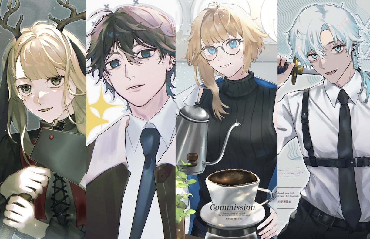 一枚絵などイラスト全般作成いたします 配信用サムネイル、同人誌表紙、アイコンなど イメージ1