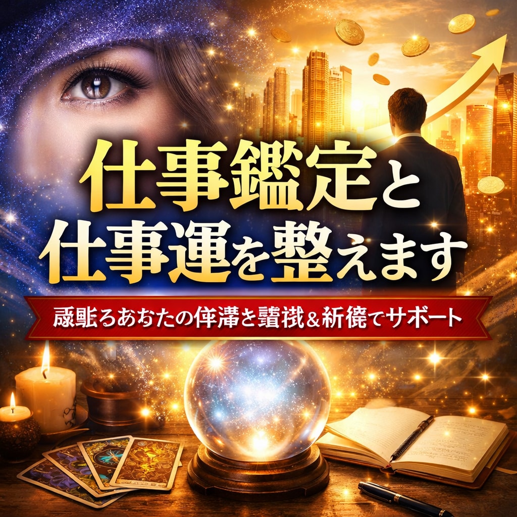 仕事鑑定＆仕事運向上、停滞の原因、流れを整えます 霊視で今の仕事の詰まりを特定し祈祷で動き出す追い風を入れます イメージ1