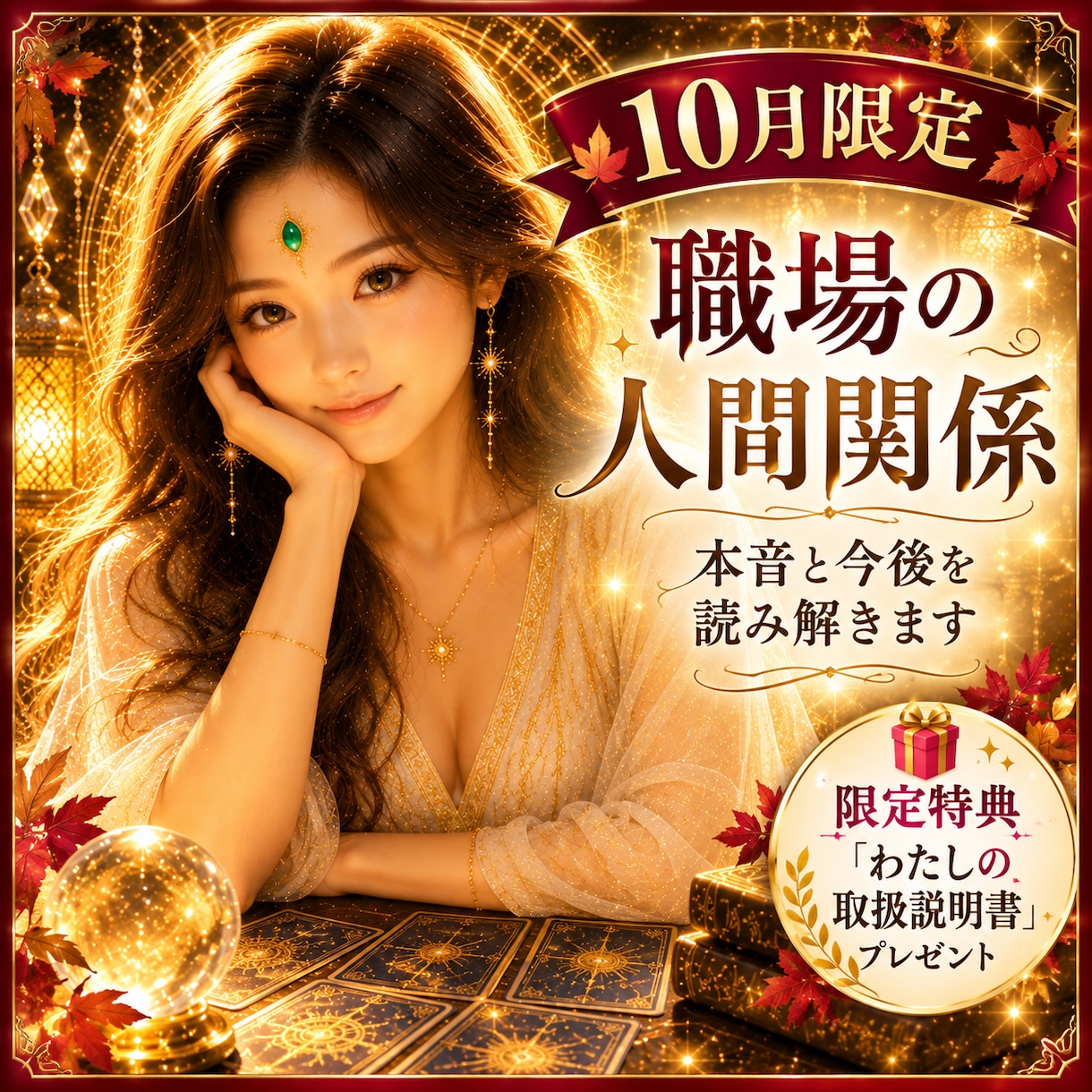 環境が変わる10月☆職場の人間関係を視ます 異動・上司・同僚…新しい環境での本音と今後を読み解きます イメージ1