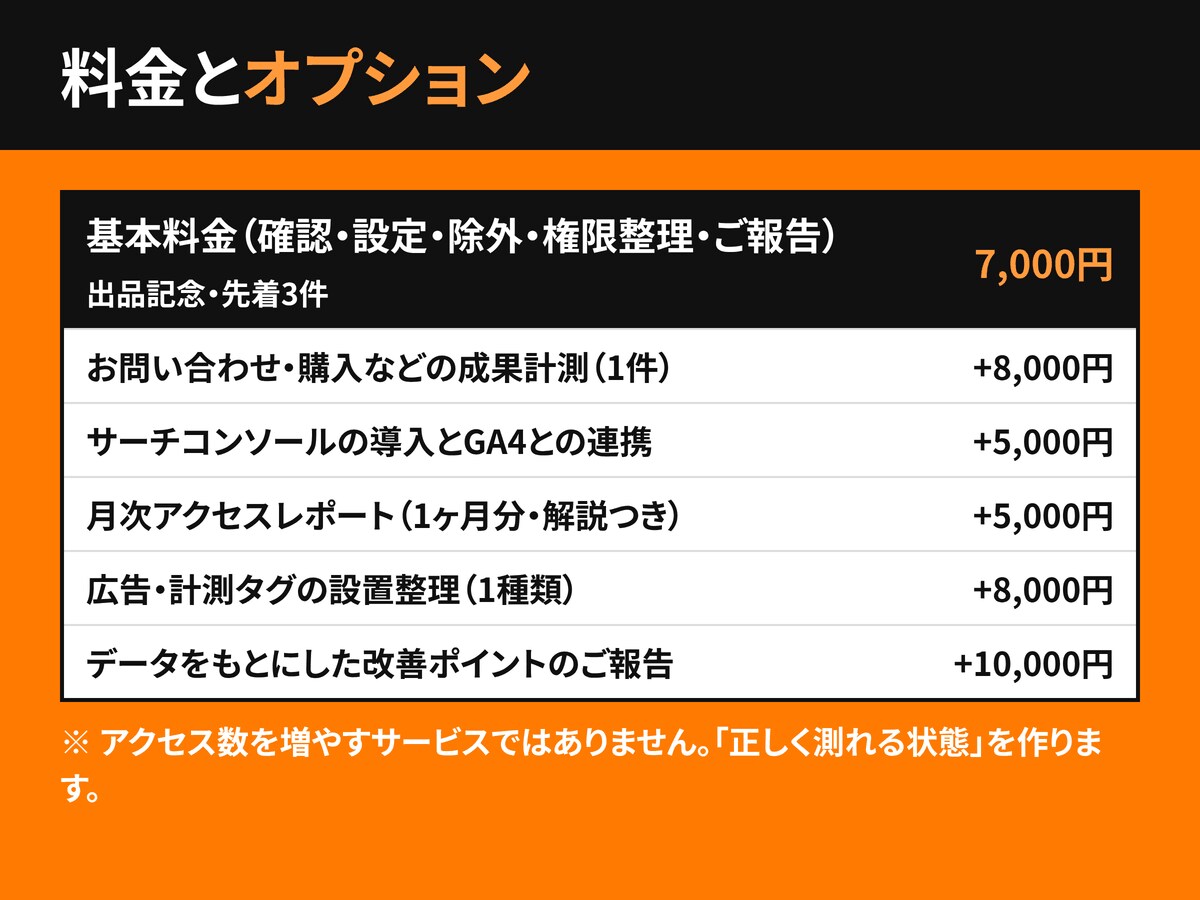 GA4の設定と二重計測の見直しをします 「この数字、合ってるのかな?」を一緒に確かめます イメージ3