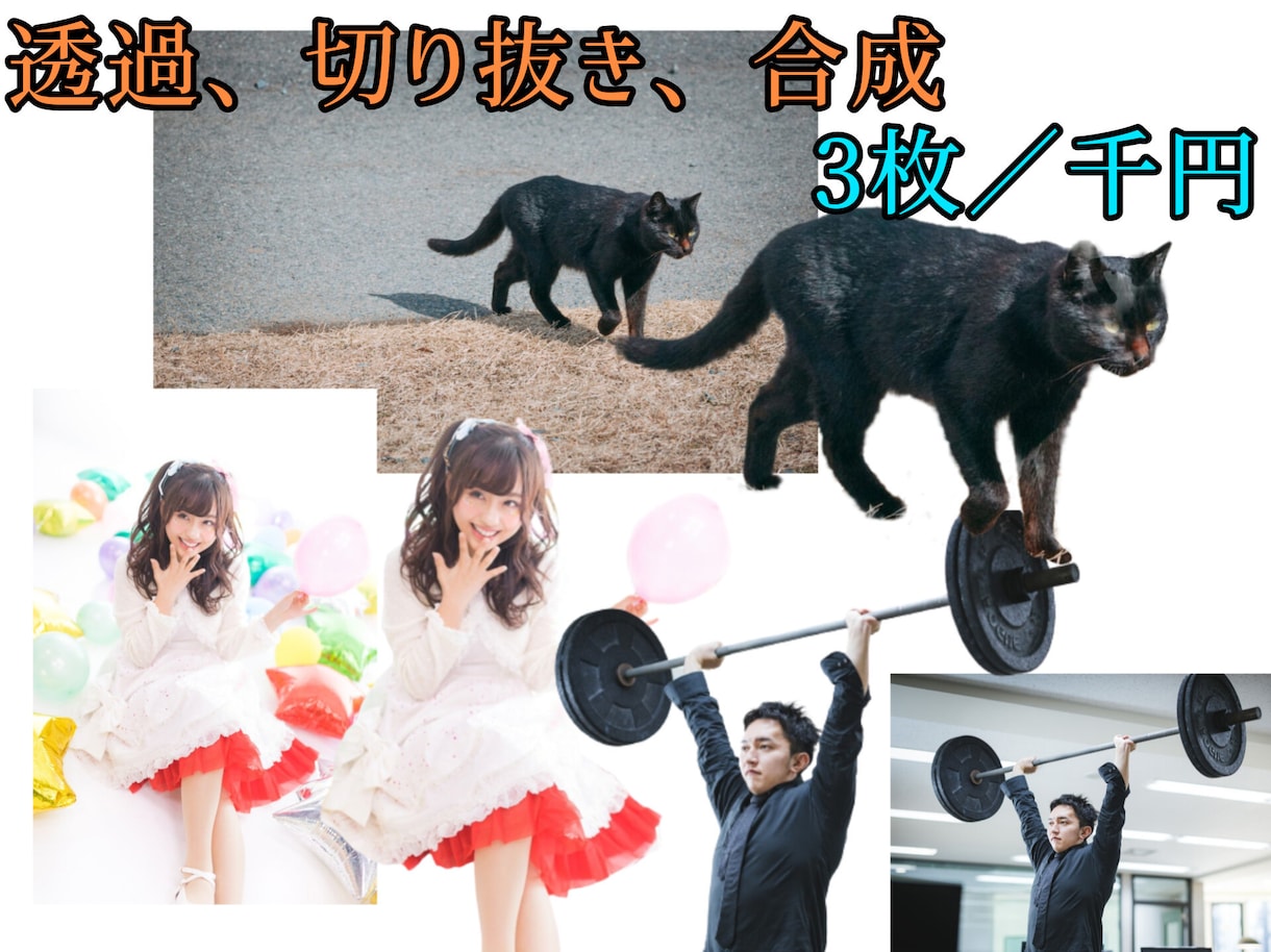 透過、合成など⋯あなたのお写真、加工します 写真の切り抜き、透過素材の作成、合成 イメージ1