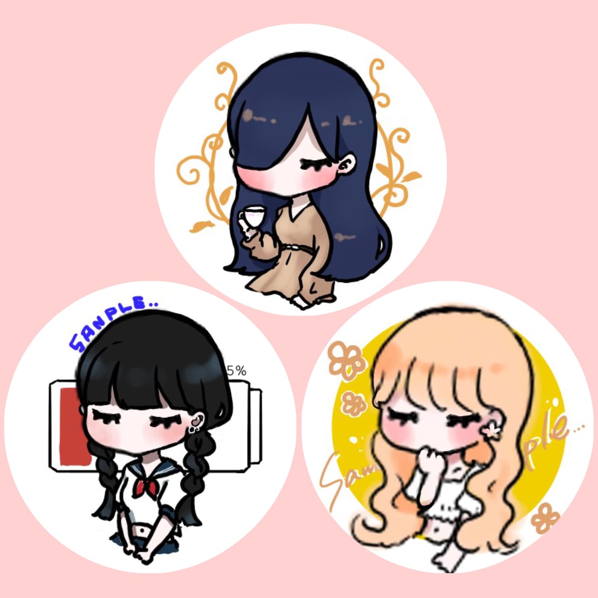 オシャレでシンプルなアイコン描きます ☆早くお届け！最短1日！☆修正無料！☆ イメージ2