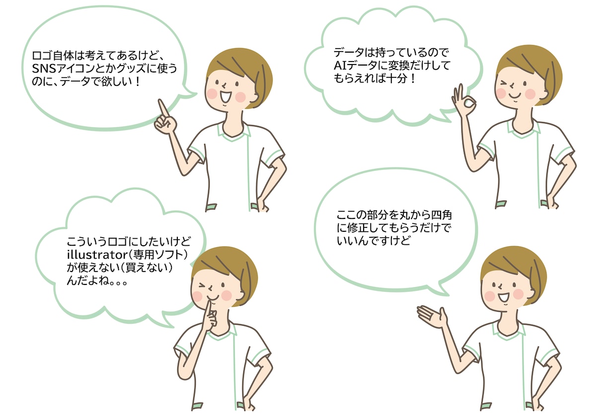 手書きイラストをデータ化、修正してデータにします あなたの理想を形に！データ変換・修正もお受けします イメージ4