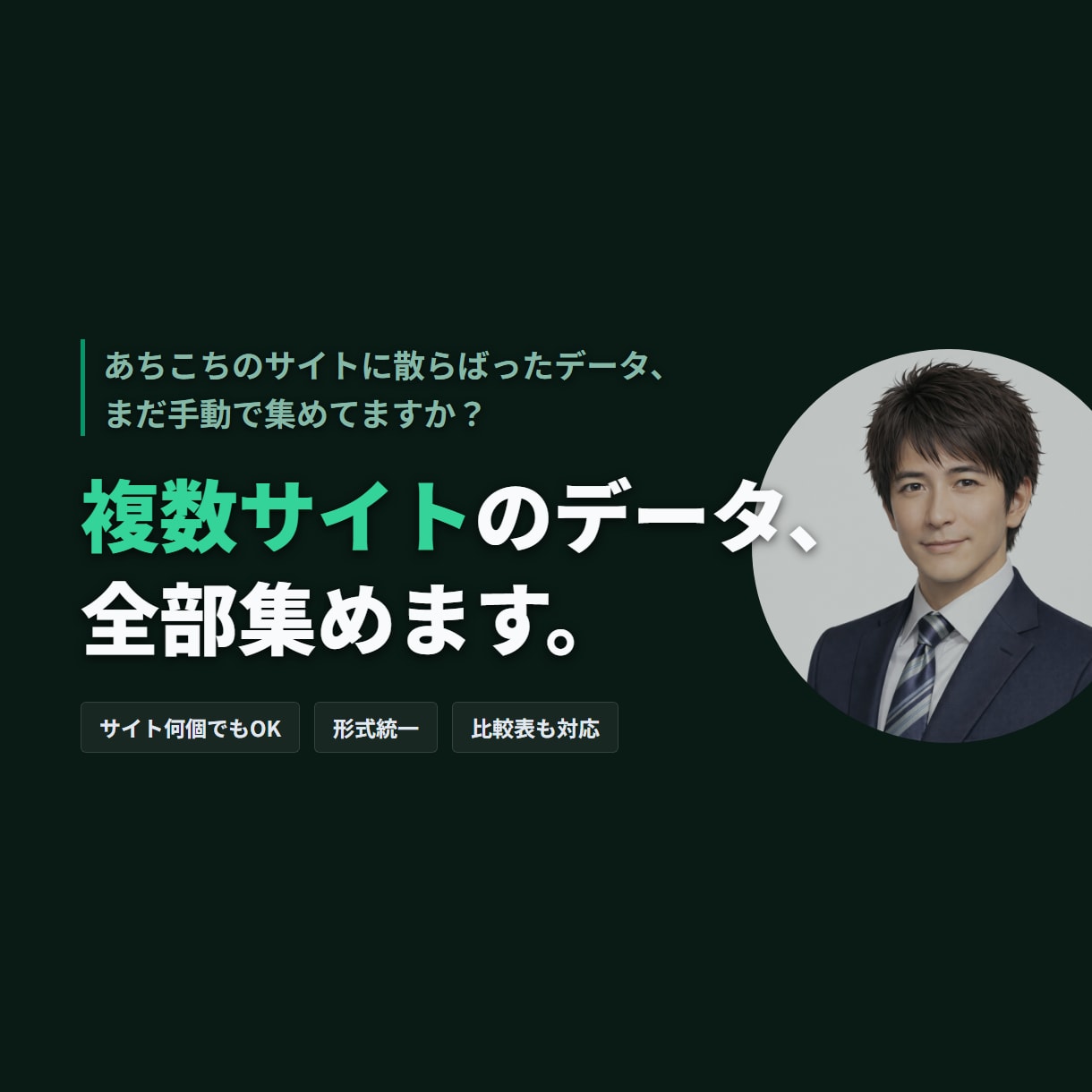 複数サイトのデータを1つのExcelにまとめます バラバラの形式を統一して見やすい比較表に イメージ1