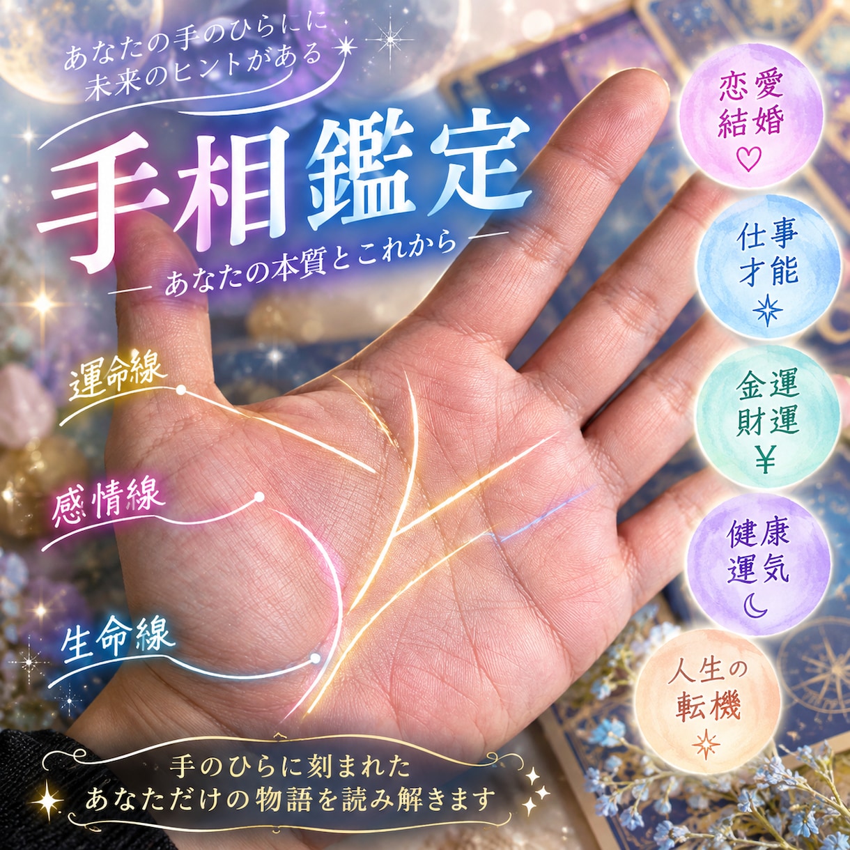 あなたの手相を個別鑑定します あなたのパワーを手相から読み取ります！！ イメージ1