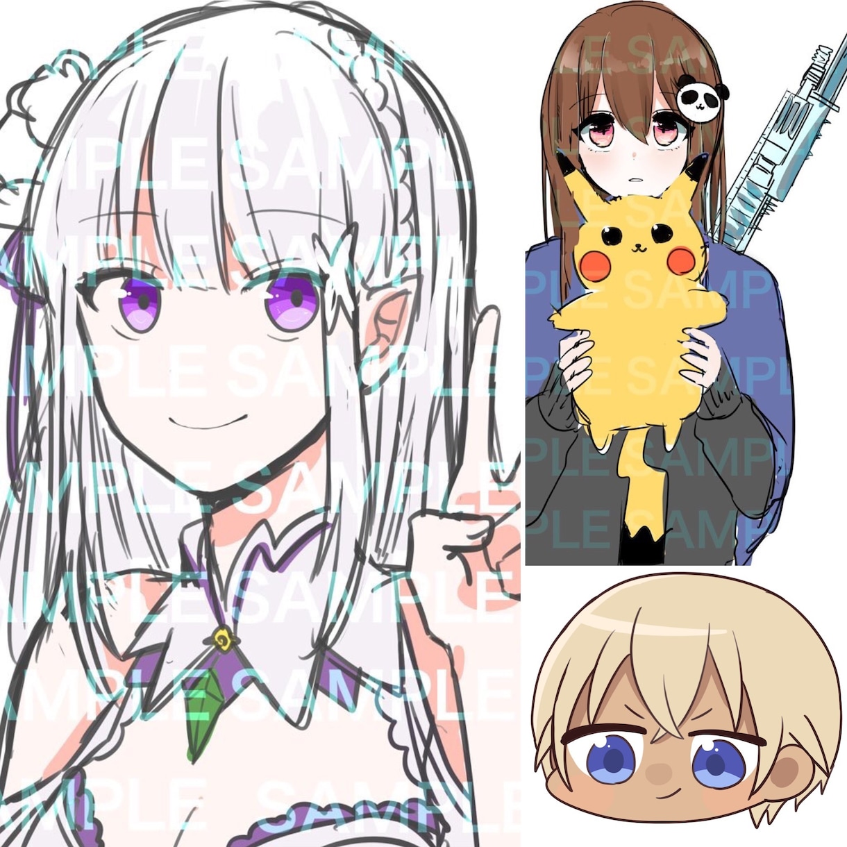 早く安くSNSアイコン描きますゆるいのも描きます 即日可多少荒くてもとにかく早く安くアイコンが欲しいという方へ イメージ2