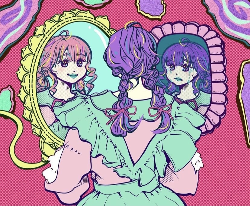 ポップ可愛いオリジナルMVイラスト制作します カラフル・ポップで映える色合いが特に得意です！可愛い女の子 イメージ3