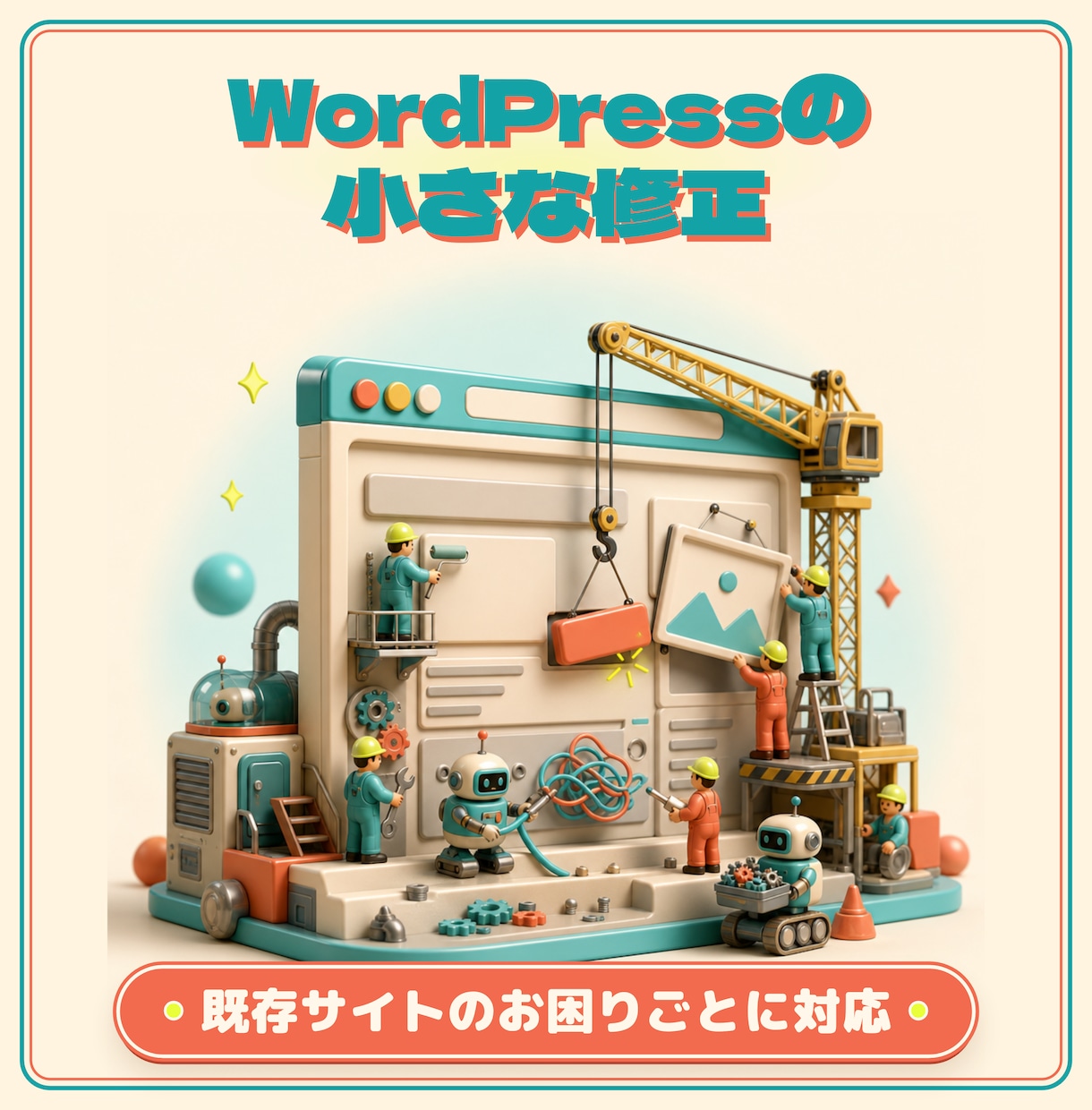 WordPressサイトの修正・改修を承ります 表示崩れ・画像・ボタンの修正をご相談ください イメージ1