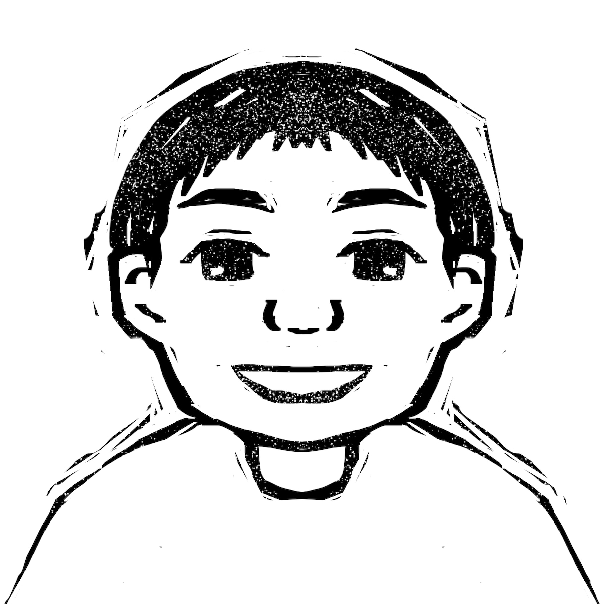 はんこ絵風似の顔絵作成します SNSや名刺のアイコンに使用できるイラスト作成します イメージ2