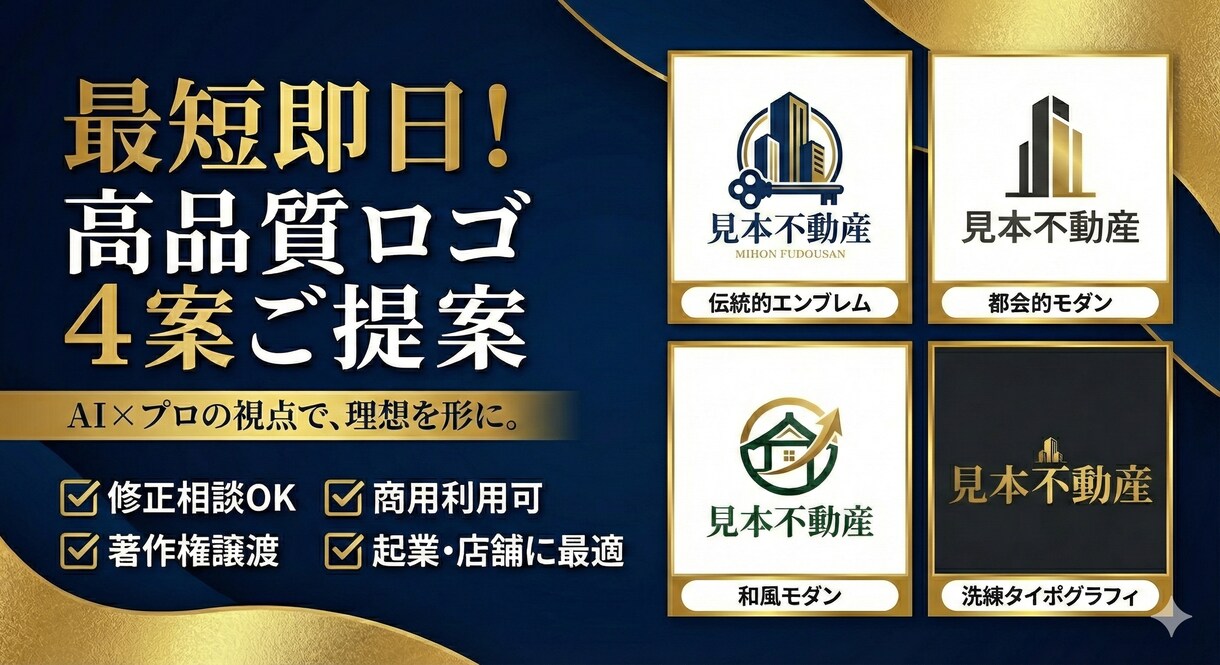 あなたの「欲しい」を形に！爆速でロゴ作成します 〜修正相談OK！4パターン提案で「これだ！」が必ず見つかる〜 イメージ1