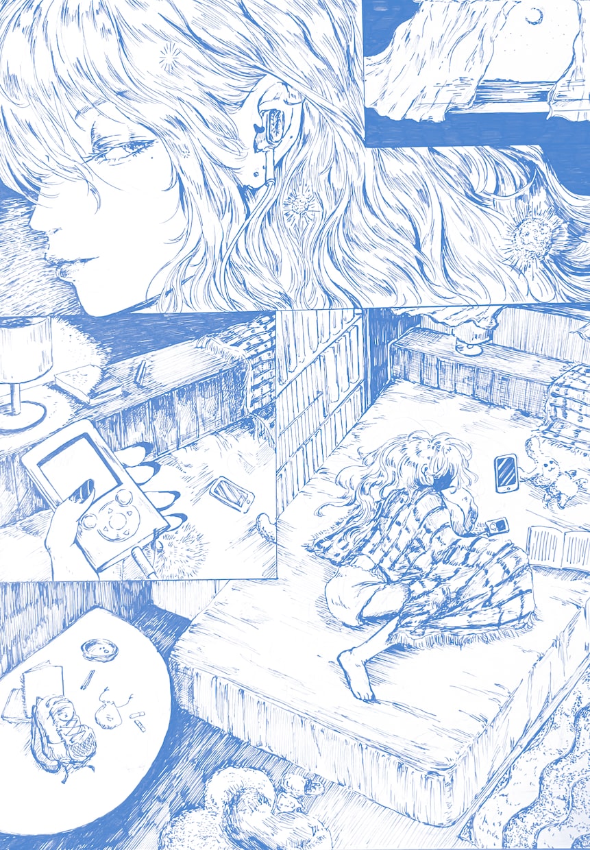 手描き感のあるペン画・線画イラストを制作しますます 人物・小物・風景を繊細な線で描きます イメージ1