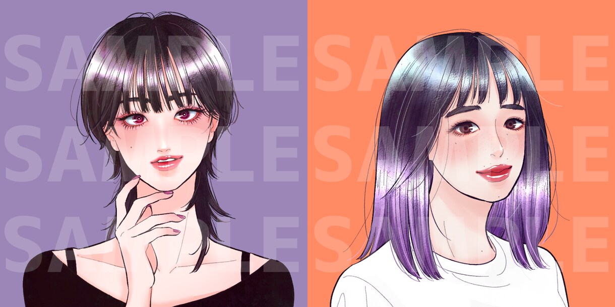 似顔絵風アイコン製作・理想の"可愛い！"描きます 各種カワイイ女の子/SNSアイコン/イメージリクエスト イメージ2