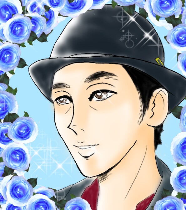 キラキラ☆ゴージャスな似顔絵お描きします 美しいバラがあなたを飾ります... SNS、プレゼント用に♪ イメージ3