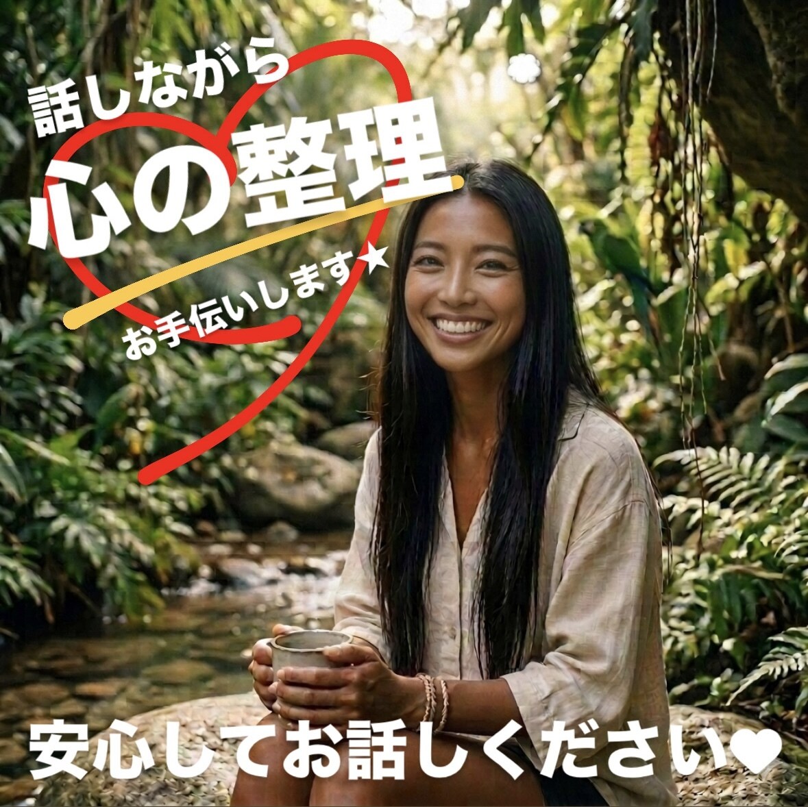 心を軽くするお手伝いをします 話しながら心の整理をお手伝いします！安心してお話しください★ イメージ1