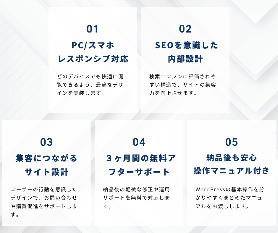 SEO対策も対応！高品質なホームページ制作します 集客につながる高品質なホームページを制作します イメージ2