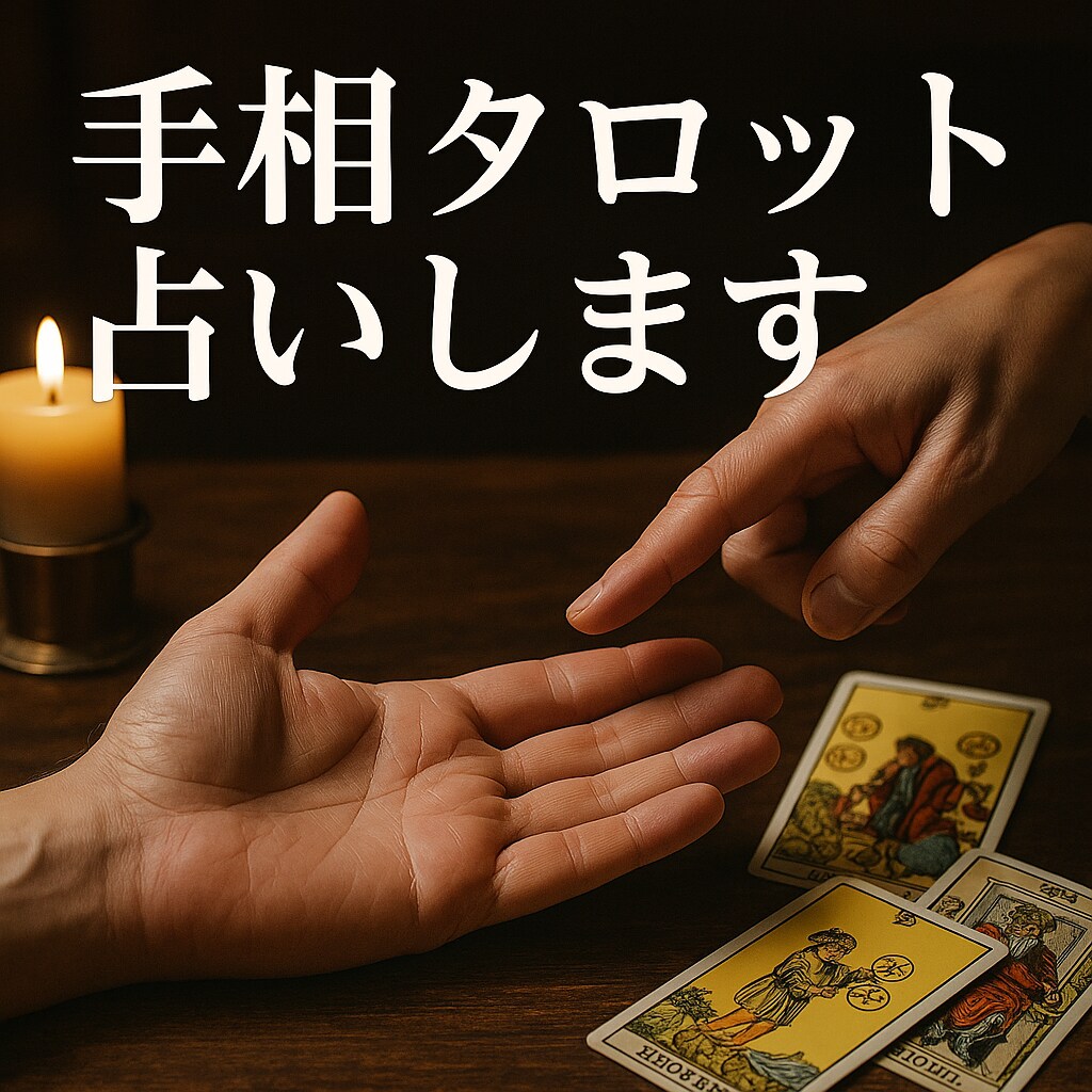 手相×タロットで仕事の今後の方向性を読み解きます 手相で現状を、タロットで流れを。全体像を丁寧に鑑定します。 イメージ2