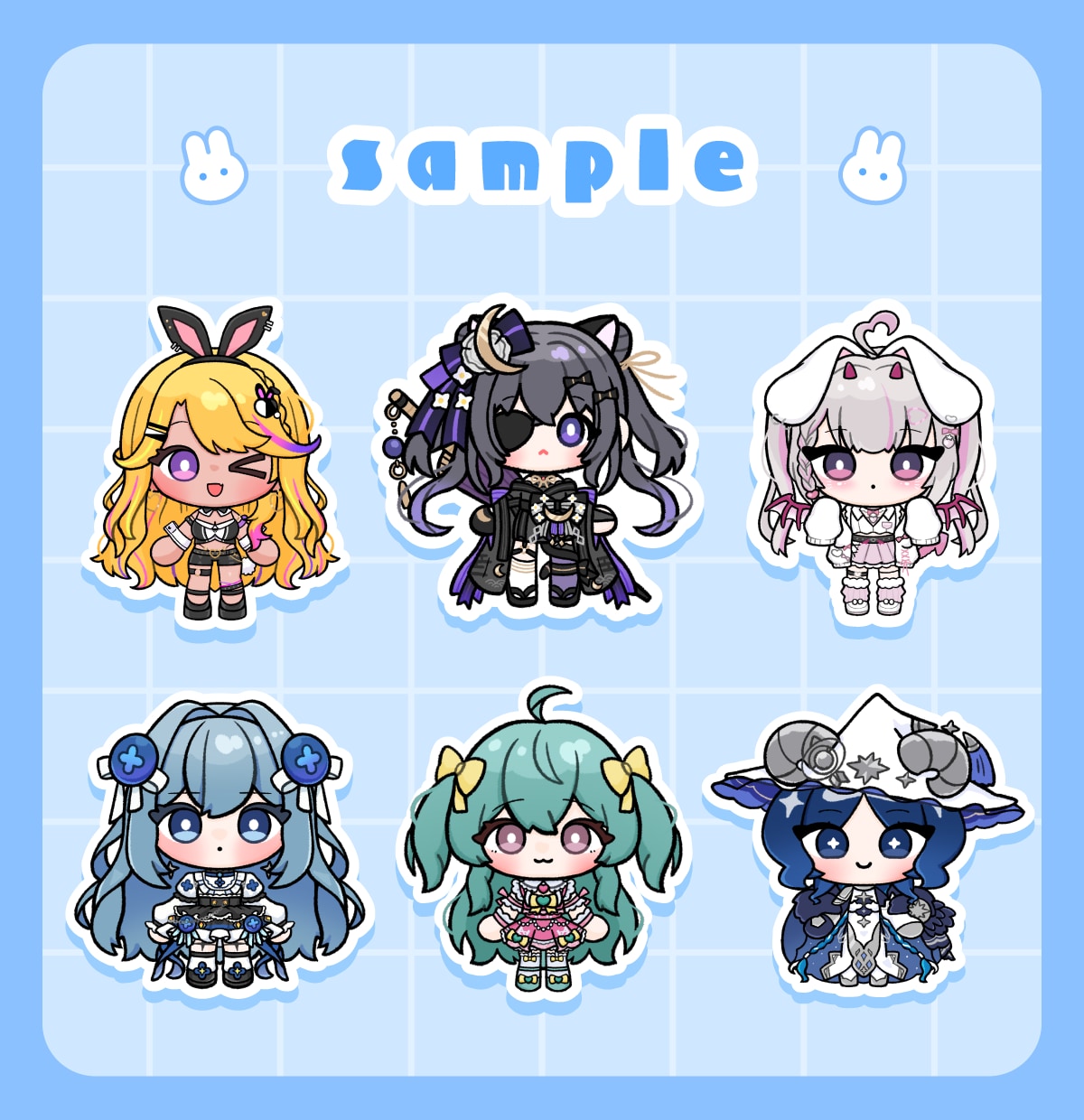 配信活動・グッズ展開向けのミニキャラ制作します Vtuber・アイドル向け！もちもちミニキャラ制作します イメージ7