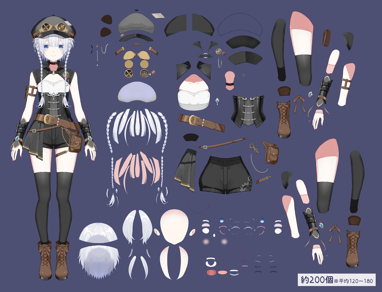 幼女から青年まで◆キャラクター制作します 商用OK◆パーツ分け、立ち絵や設定画、一枚絵など イメージ9