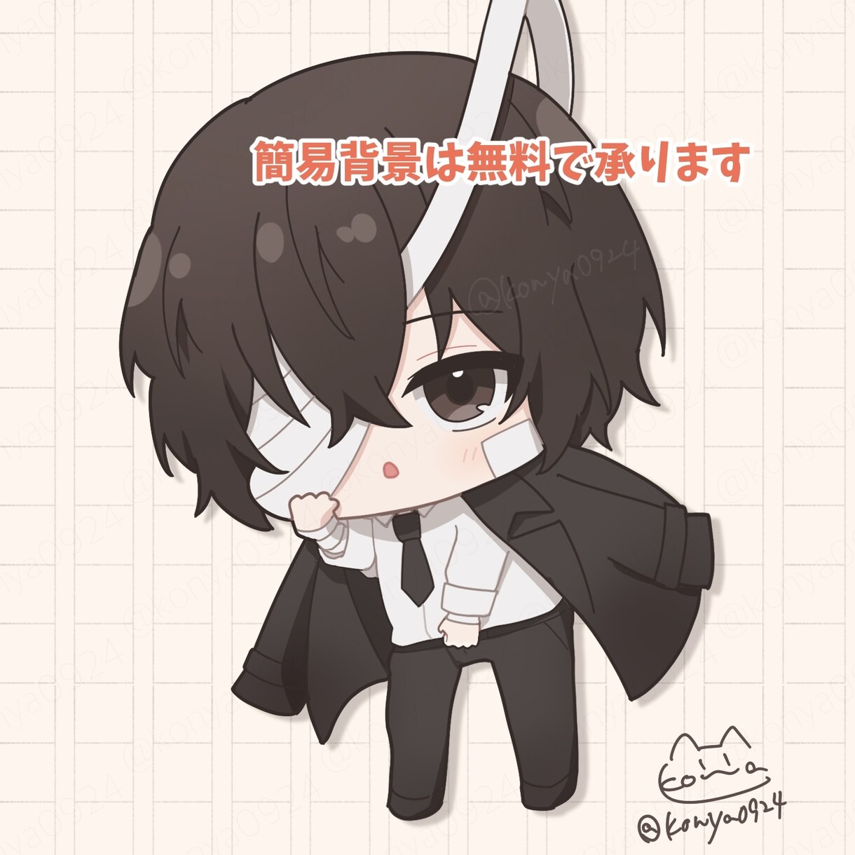 15%割引中！即納可！デフォルメイラスト描きます 男女動物何でもOK！スタンプなどに使えるミニキャラで描きます イメージ5