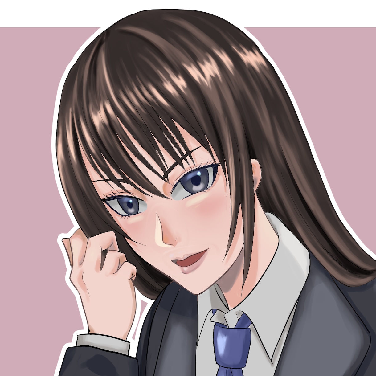 期間限定価格！NS等で使用するアイコンを作成します 比較的大人っぽい絵柄のアニメアイコンが手に入ります イメージ1