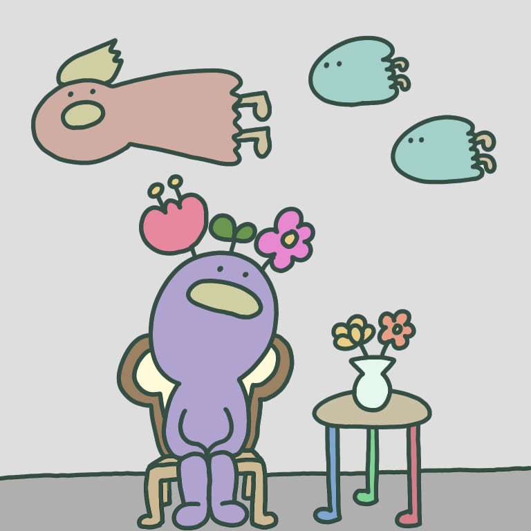 ポップで不思議ないきものたちのイラストを描きます アイコン、背景、プレゼントなどにご利用ください！ イメージ3
