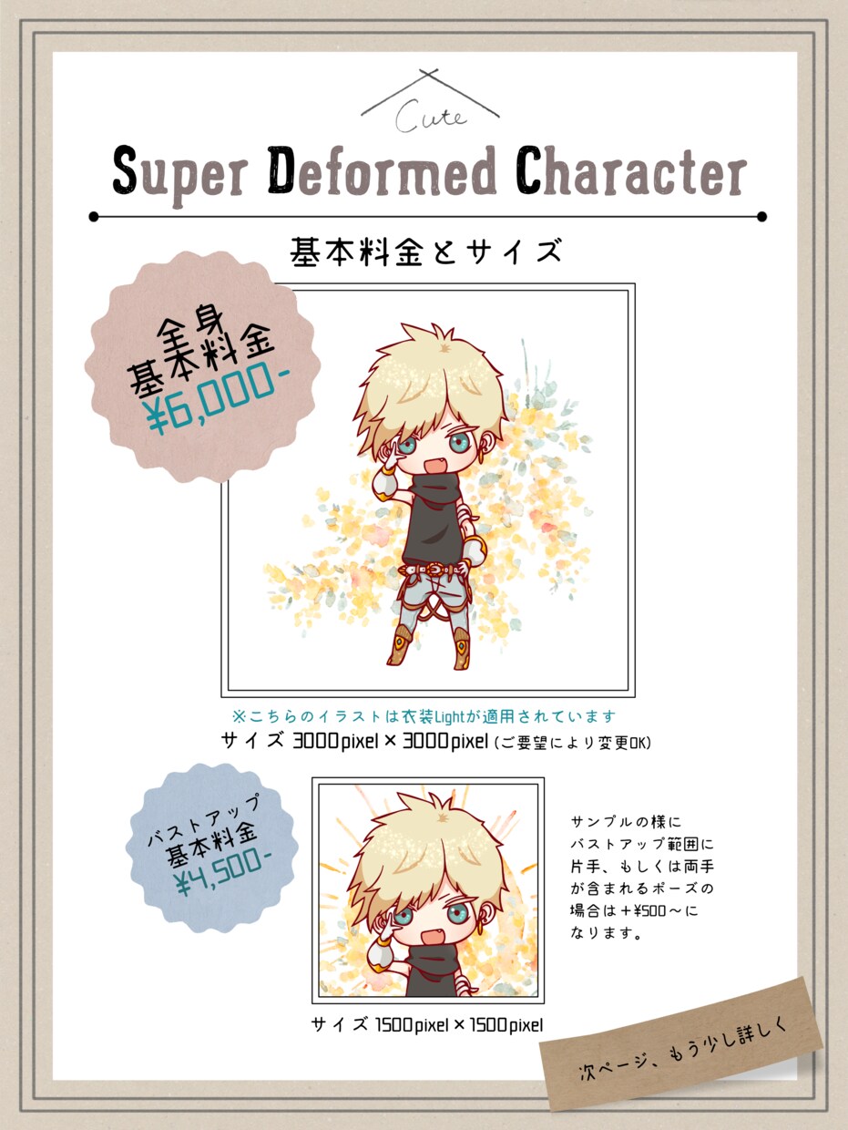 お洒落見せ！こだわりのSDちびキャラお描きします プロクオリティのデフォルメ・ミニキャラをぜひお試しください♪ イメージ2