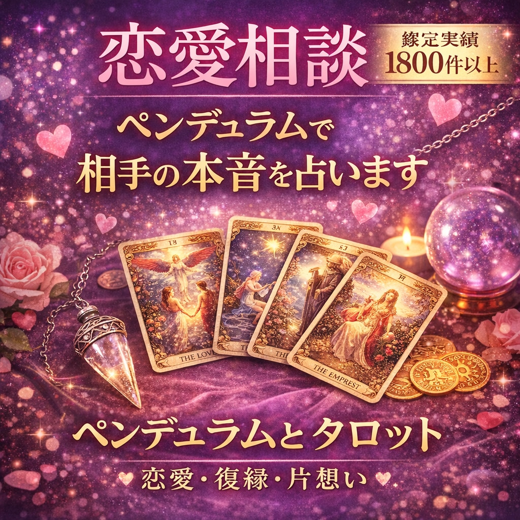 誰にも言えない恋愛・仕事の悩みを解決します ✡️1分120円✡️タロットとダウジングで解決に導きます イメージ1