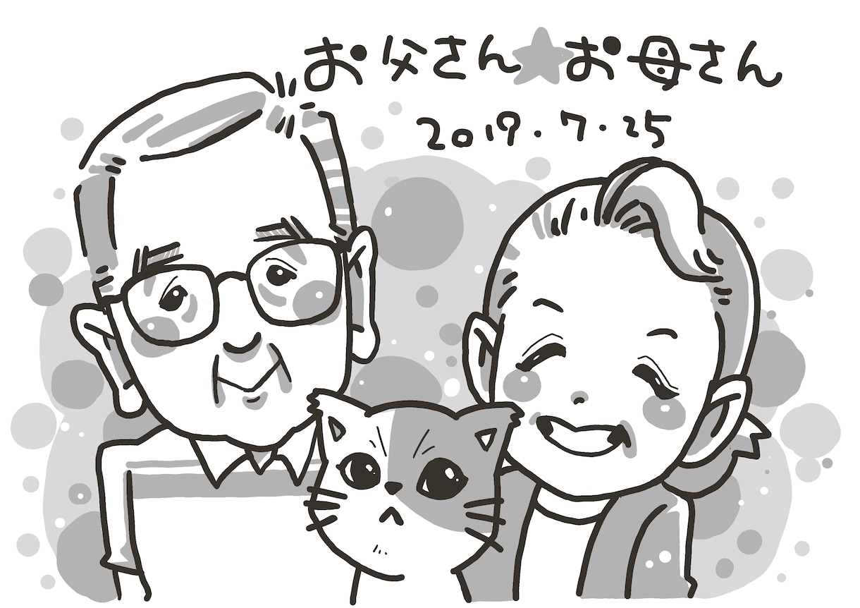 即日対応！一人3,000円〜☆似顔絵お描きします プラス3,500円(着払)で、額に入れて配送も承ります イメージ5