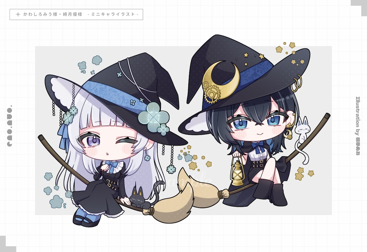 ちんまりしたキュートなミニキャライラスト描きます あなたの魅力引き出します！【Vtuber・グッズ・アイコン等 イメージ5