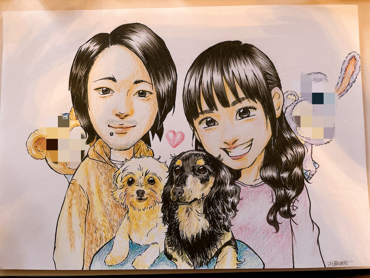 世界にひとつだけの似顔絵描きます 完全一点ものです。ペットの種類問いません！ イメージ2