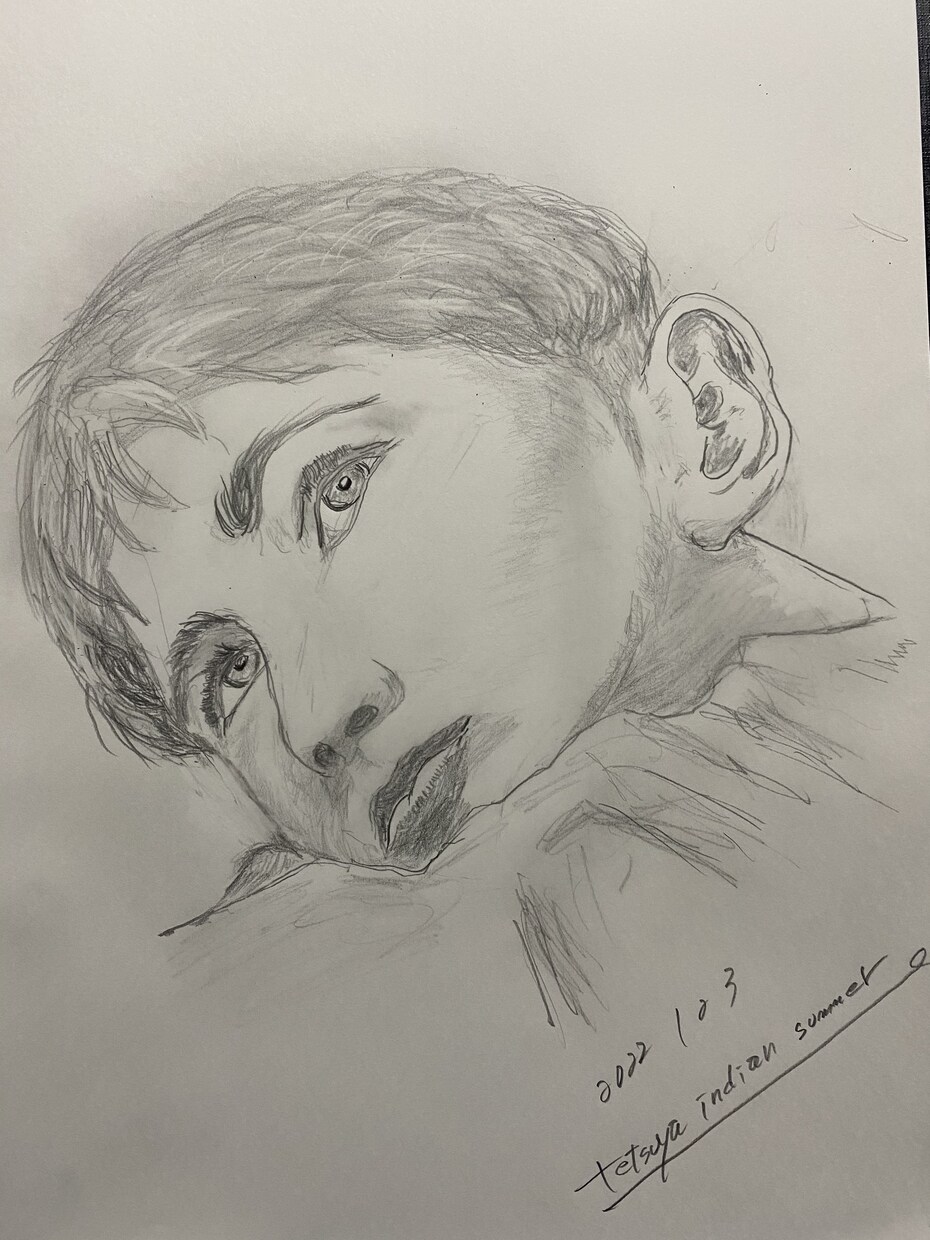 似顔絵やお好みの写真を鉛筆画で仕上げます 模写鉛筆画で独特の雰囲気をお届けします イメージ9