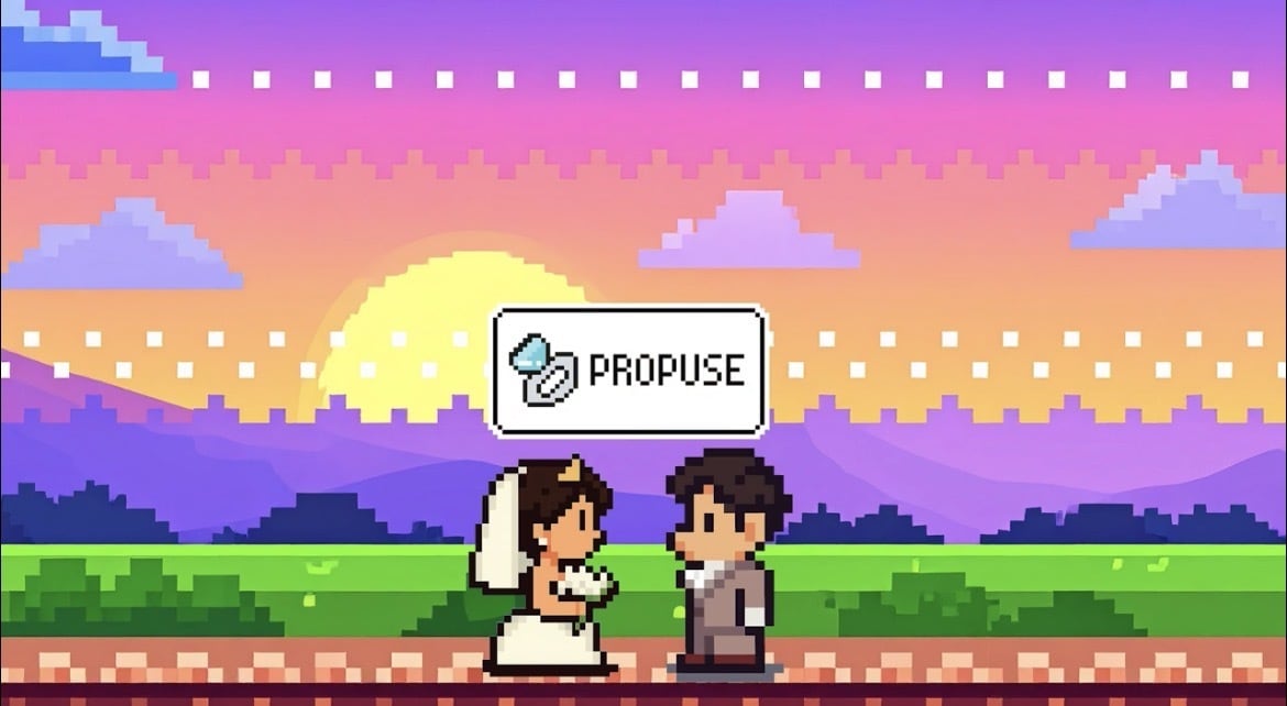 ゲーム風 結婚式オープニングムービー作成します オリジナルキャラ制作／写真少なめ／修正2回無料 イメージ1