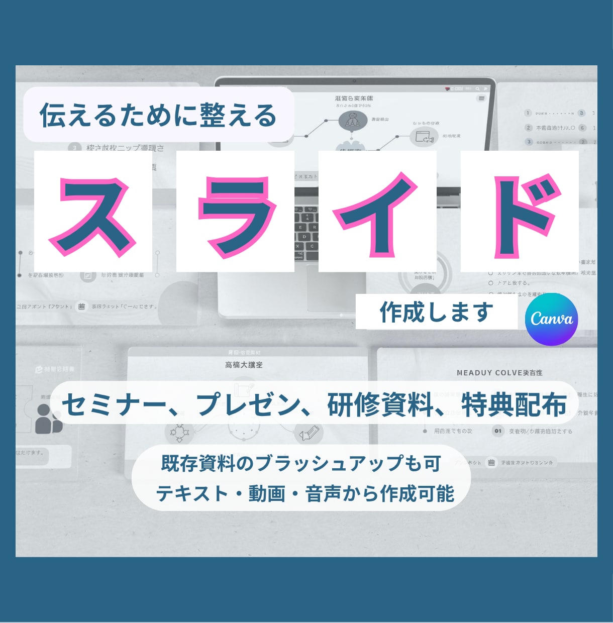 図解だから伝わる、スライド資料を作成します あなたのサービスが目にとまるために イメージ1
