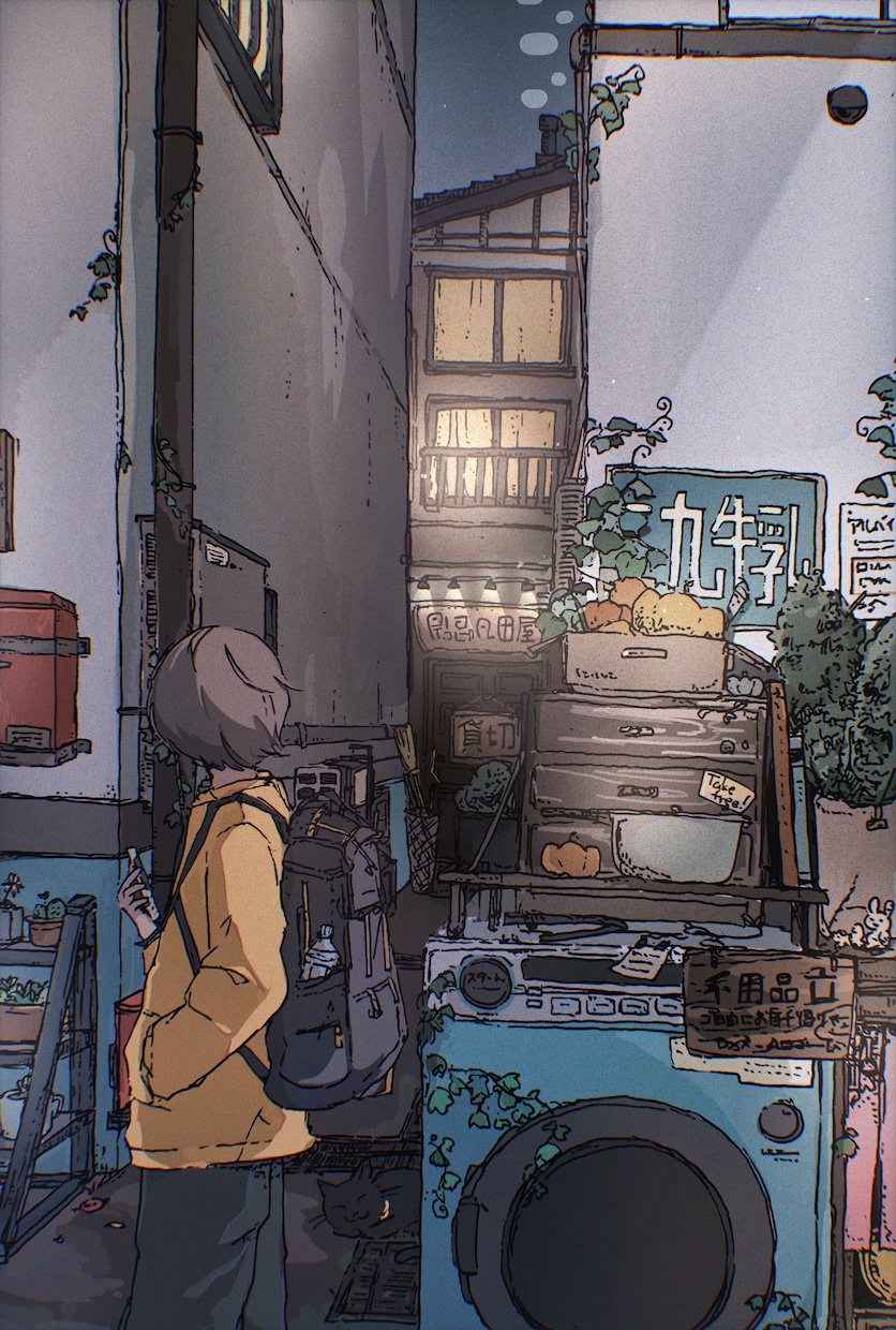 背景付き一枚絵 /MVイラスト/挿絵など描きます 密度の高いペン画風イラストや背景、厚塗りが得意です イメージ1